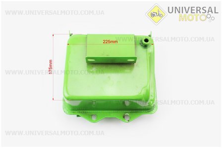 Бак паливний R175A/R180NM, 225x175x165мм, потайна горловина, отвір під шланг паливний (можливий незначний наліт). Китай (Запчастини на мотоблок з двигуном 175 та180N / UM6030-V01)