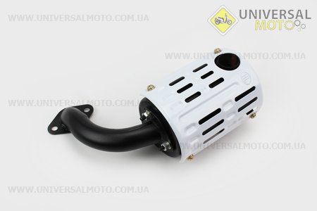 Глушник R180NM (з коліном 2 отвори). Viper (Запчастини на мотоблок з двигуном 175 та180N / UM6030-V02)