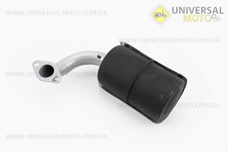 Глушник R180NM (з коліном 2 отвори). Viper (Запчастини на мотоблок з двигуном 175 та180N / UM6030-V02)