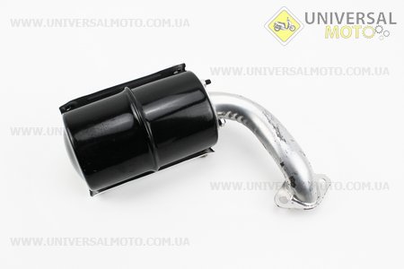 Глушник R180NM (з коліном 2 отвори). Viper (Запчастини на мотоблок з двигуном 175 та180N / UM6030-V02)