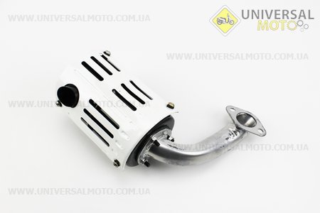 Глушник R180NM (з коліном 2 отвори). Viper (Запчастини на мотоблок з двигуном 175 та180N / UM6030-V02)