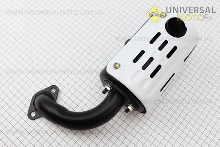 Глушник R180NM (з коліном 2 отвори). Viper (Запчастини на мотоблок з двигуном 175 та180N / UM6030-V02)