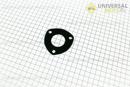 Прокладка глушника R175A/R180NM 3 отвори, коліно-глушник. Китай (Запчастини на мотоблок з двигуном 175 та180N / UM6030-V72)