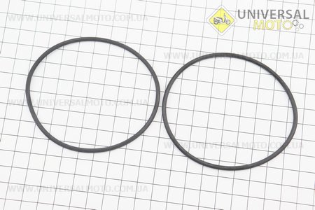 Кільце (манжет) ущільнювальне гільзи 75мм, чорне R175A, комплект 2шт. Китай (Запчастини на мотоблок з двигуном 175 та180N / UM6030-V97)