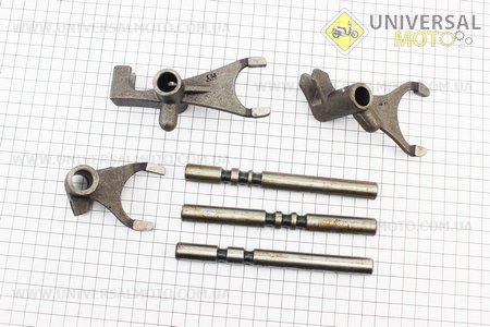 КПП - Вилки трансмиссии в сборе комплект 3 штуки 81-1. Китай (Мотоблок с двигателем 175/195N / UM6030-V98)