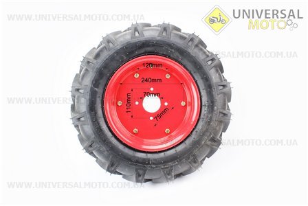 Колесо на мотоблок в сборе 6,00-12 Тип №1. Китай (Шины / UM6031-V11)