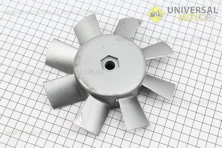 Крильчатка вентилятора, алюміній D=160мм. Китай (Запчастини на мотоблок з двигуном 175 та180N / UM6031-V48)