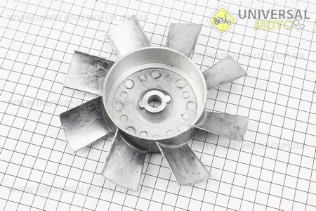 Крильчатка вентилятора, алюміній D=160мм. Китай (Запчастини на мотоблок з двигуном 175 та180N / UM6031-V48)