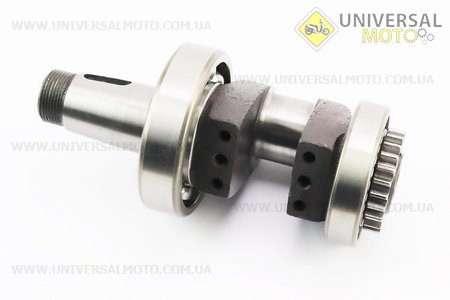 Колінвал R180NM+підшипники+шестірня, запресований. Китай (Запчастини на мотоблок з двигуном 175 та180N / UM6031-V52)