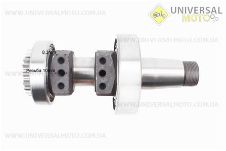 Колінвал R180NM+підшипники+шестірня, запресований. Китай (Запчастини на мотоблок з двигуном 175 та180N / UM6031-V52)