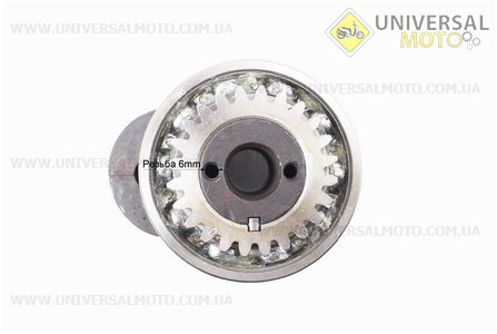 Колінвал R180NM+підшипники+шестірня, запресований. Китай (Запчастини на мотоблок з двигуном 175 та180N / UM6031-V52)