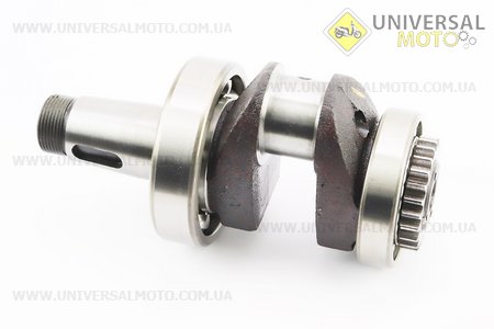 Колінвал R180NM+підшипники+шестірня, запресований. Китай (Запчастини на мотоблок з двигуном 175 та180N / UM6031-V52)