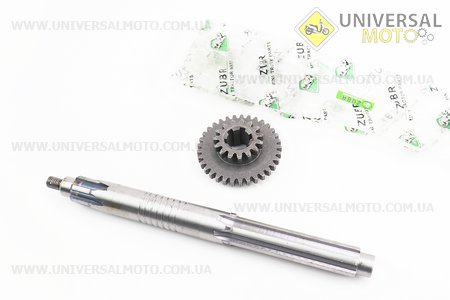 КПП - Вал первинний в зборі 325мм + шестерня Z = 15x33 81-1. Viper (Запчастини на мотоблок з двигуном 175 и 195N / UM6031-V94)
