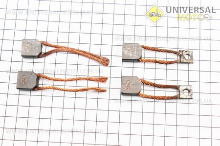 Щітки стартера комплект 4шт R175A/R180NM Тип №1. Китай (Запчастини на мотоблок з двигуном 175 та180N / UM6032-V14)