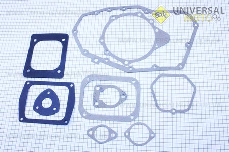 Прокладки двигателя комплект 11 штук R180NM под длинную крышку. Китай (Мотоблочный двигатель 175/180N / UM6032-V36)