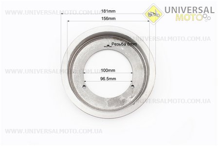 Шків ременя вентилятора Тип №1. Китай (Запчастини на мотоблок з двигуном 175 та180N / UM6032-V81)