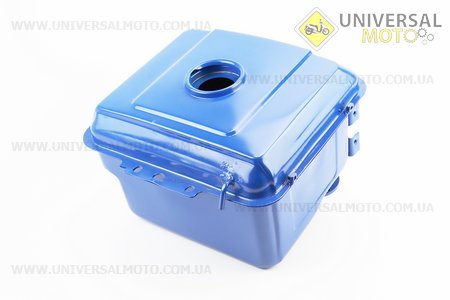 Бак паливний R190N, 270x210x165мм, потайна горловина, отвір під кран паливний, СИНІЙ. Китай (Запчастини на мотоблок з двигуном 190 и 195N / UM6040-V06)