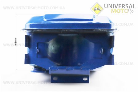 Бак паливний R190N, 270x210x165мм, потайна горловина, отвір під кран паливний, СИНІЙ. Китай (Запчастини на мотоблок з двигуном 190 и 195N / UM6040-V06)