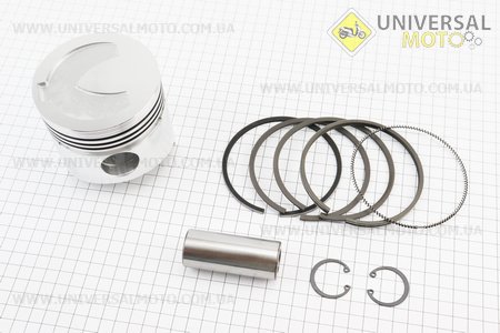 Поршень, кільця, палець комплект R190N 90мм STD (з вибіркою під клапану). Китай (Запчастини на мотоблок з двигуном 190 и 195N / UM6040-V10)