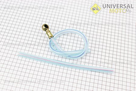 Трубка - шланг топливный длинной 1=450мм, длинной 2=240мм, комплект 2 штуки . Китай (Мотоблочный двигатель 175/180N / UM6040-V25)
