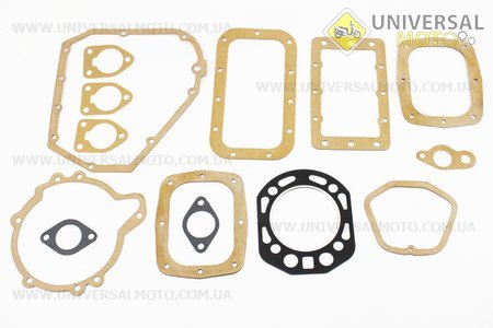 Прокладки двигуна R190N-90мм, комплект 14 деталей, під кришку 9отв.. Viper (Запчастини на мотоблок з двигуном 190 и 195N / UM6040-V52)