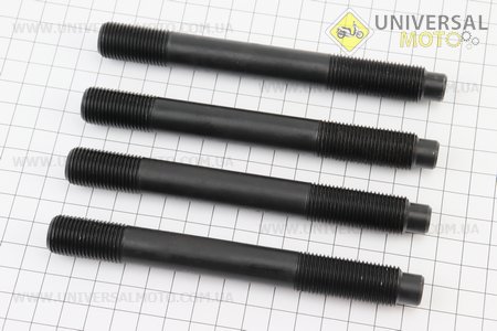 Шпилька головки циліндру М16x145мм комплект 4шт R195NM / ZS1100. Китай (Запчастини на мотоблок з двигуном 190 и 195N / UM6040-V70)