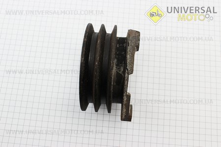 Шкив 2-х ручейковый диаметром 132мм (два паза под ремень SPB). Китай (Мотоблочный двигатель 190/195N / UM6041-V01)