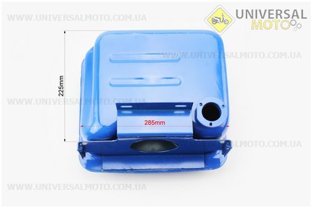 Бак топливный R195NM, 285x225x180мм, потайная горловина, отверстие под кран топливный