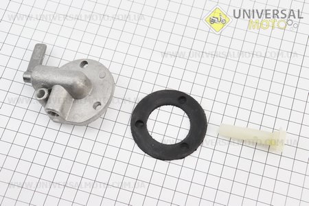 Кран паливний в бак R190N / 195NM Тип №1. Китай (Запчастини на мотоблок з двигуном 190 и 195N / UM6041-V23)