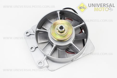 Вентилятор в зборі R190N (зі статором). Китай (Запчастини на мотоблок з двигуном 190 и 195N / UM6041-V43)