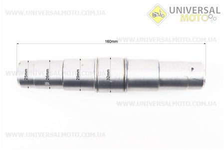 КПП - Вал диференціалу L=160мм 101-2. Китай (Запчастини на мотоблок з двигуном 175 и 195N / UM6041-V50)