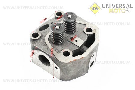 Головка циліндру R185N/R190N в зборі. Китай (Запчастини на мотоблок з двигуном 190 и 195N / UM6042-V12)