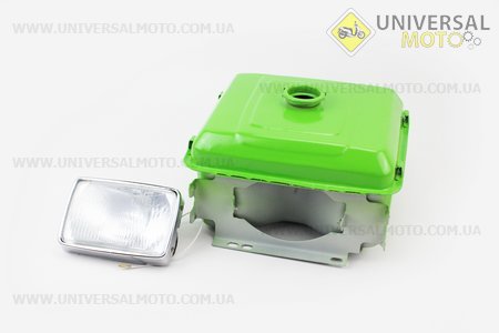 Бак топливный R190N, 275x220x165мм, выст. горловина, отверстие под шланг топливный + фара. Китай (Мотоблочный двигатель 190/195N / UM6042-V16)