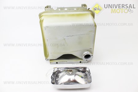 Бак топливный R195NM, 280x225x170мм, выст. горловина, отверстие под кран топливный + фара. Китай (Мотоблочный двигатель 190/195N / UM6042-V17)