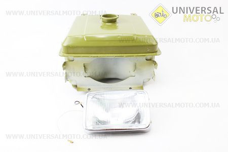 Бак топливный R195NM, 280x225x170мм, выст. горловина, отверстие под кран топливный + фара. Китай (Мотоблочный двигатель 190/195N / UM6042-V17)