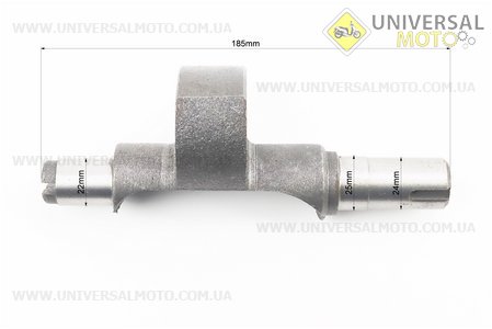 Вал балунсування R185N / R190N L = 185мм. Китай (Запчастини на мотоблок з двигуном 190 и 195N / UM6042-V24)