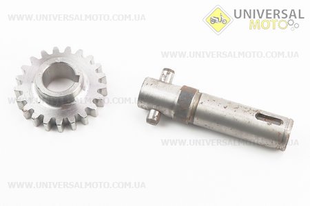 Вал ручного стартеру + шестерня R190N / R195NM. Viper (Запчастини на мотоблок з двигуном 190 и 195N / UM6042-V39)
