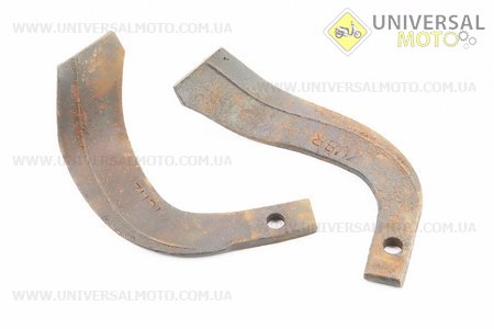 Ніж фрези R175 / 180N / 190N / 195NM, GN-4 лівий / Пр. комплект 2шт, L = 167мм. Китай (Запчастини на мотоблок з двигуном 168F / UM6042-V84)