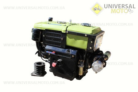 Двигатель мотоблочный в сборе + стартер 10л.с. (завод ZUBR) SH190NDL. ТАТА (Двигатель / UM6043-V33)