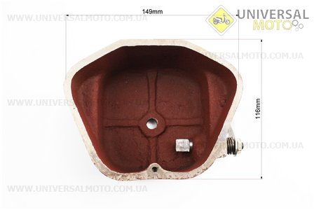Крышка головки цилиндра (клапанов), чугунная R195NM Тип №1. Китай (Мотоблочный двигатель 190/195N / UM6043-V56)