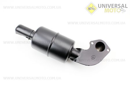 Глушник R195NM (з коліном 2 отвори). Китай (Запчастини на мотоблок з двигуном 190 и 195N / UM6043-V62)