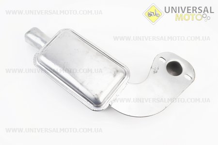 Глушник R190N (з коліном 2 отвори) Тип №1. Китай (Запчастини на мотоблок з двигуном 190 и 195N / UM6043-V65)