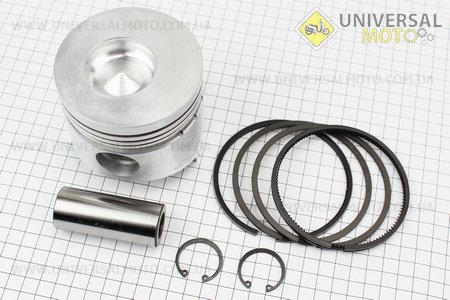 Поршень, кольца, палец к-кт R190N 90мм +0,25 (с выборкой под клапана)