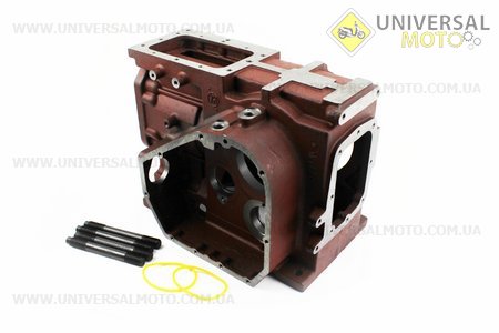 Блок двигателя, поршень 95мм, крышка правая 9 отверстия , крышка левая 6 отверстия , R195NM + гильза + шпильки 4 штуки . Viper (Мотоблочный двигатель 190/195N / UM6043-V91)