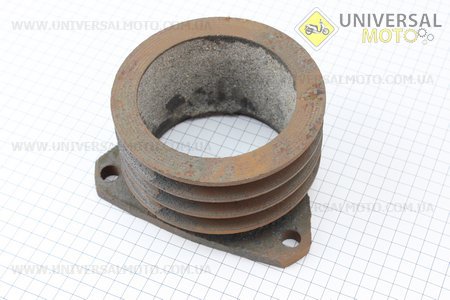 Шків 3-х струмковий Ø150мм (три пази під ремінь SPB) Lотв.=137мм (можливі невеликі раковини). Китай (Запчастини на мотоблок з двигуном 190 и 195N / UM6044-V84)