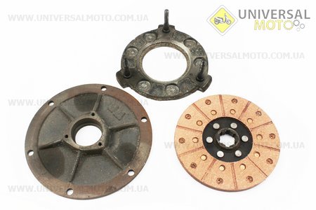Сцепление - Диск фрикционный, прижимной, крышка торцевая, комплект 3 штуки. ТАТА (Мотоблочный двигатель 175/195N / UM6046-V69)