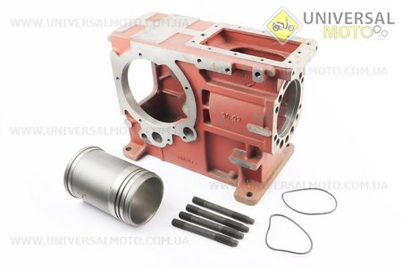 Блок двигуна, поршень 90мм або 92мм, кришка права 8отв., Кришка ліва 5 отворів, R190N + гільза + шпильки 4шт. Viper (Запчастини на мотоблок з двигуном 190 и 195N / UM6046-V79)