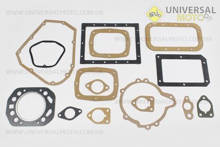 Прокладки двигателя, комплект 15 штук R195NM под крышку 8отв.. Viper (Мотоблочный двигатель 190/195N / UM6047-V29)