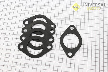 Прокладка глушника R190N 2 отвори, Головка-коліно, комплект 5шт, (на блістері). Viper (Запчастини на мотоблок з двигуном 190 и 195N / UM6048-V17)