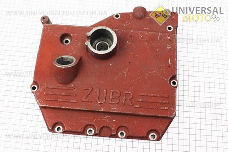 Кришка блоку двигуна права (з боку заводного важелю), 9отв., Чавунна R190N / 195NM Тип №2. Китай (Запчастини на мотоблок з двигуном 190 и 195N / UM6048-V18)